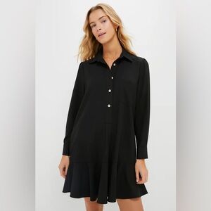 Navy Crepe Callahan Shirt Dress